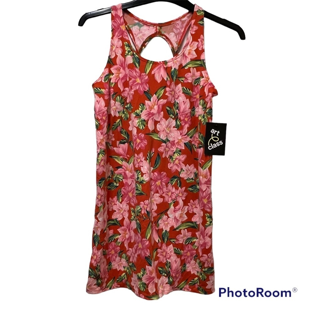 Art Class Floral Twist Racerback Dress NWT